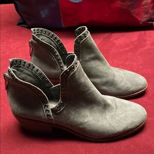 Vince Camuto Gray Ankle Booties with Suede Finish